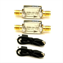 ZK06-UM-serie ruisarme versterker 100 kHz-6 GHz USB-interface 21 dB hoge versterking LNA-vermogensvoorversterkermodule 2 sets