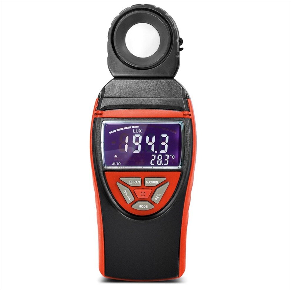 Light Meter, Digital Lux Meter 270 Rotatable Detector, Large Color Backlit Display, Illuminance Meter Temp 4853277942322