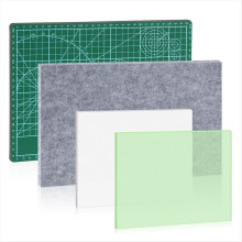 4-teiliges Set aus Lederstanzmatte, Lochstanzmeißelmatte, schalldämpfender Matte und selbstheilender A4-Schneidematte für DIY-Projekte
