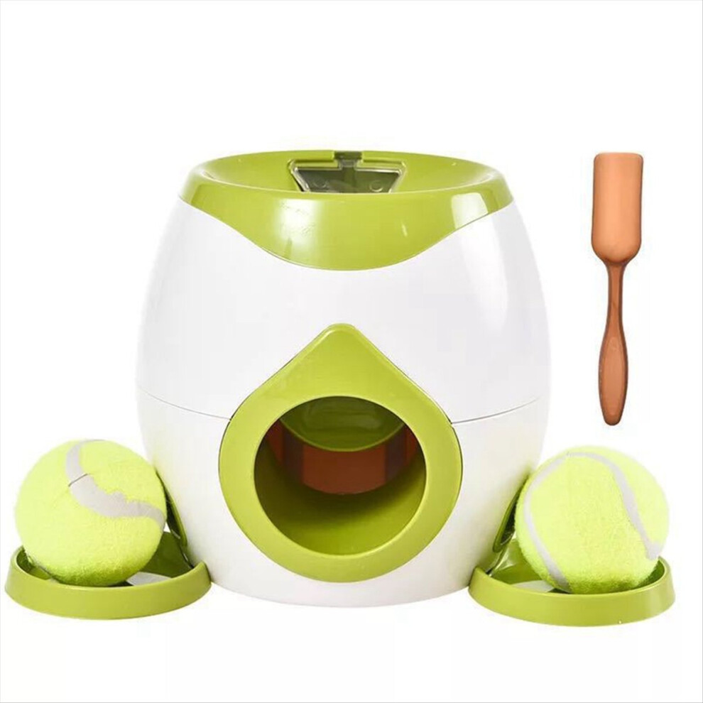 Dog Tennis Ball Feeder Trainer Reward Machine Dog Snack Machine Interactive Pitcher Fun Dog Toys Green