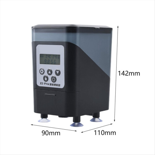 Automatic Feeder Large Capacity Waterproof Timer Feeding Clear Design Moistureproof Suction Cup Install Food Dispenser 1