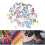 100x/Set Metal Eyelets 5mm Inner Diameter Eyelets Mixed Colors 2