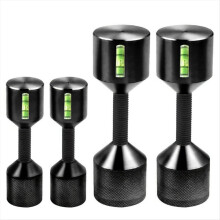 4 Stück 1-1/8 Zoll und 1-5/8 Zoll Aluminiumflansch-Zweilochstifte zur Gradientenpositionierung für Test- und Messgerätezubehör, schwarz