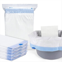 40er-Pack Toilettenbeutel mit 40 saugfähigen Einlagen, auslaufsichere Einweg-Toilettenbeutel für Erwachsene, für Nachttisch-Toilettenstühle