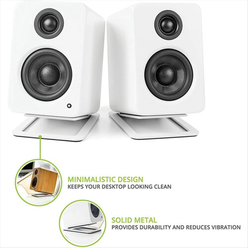 2PCS Desktop Speaker Stand Audio Bracket Tabletop Shock Absorption Holder Speaker Bracket for Computer Speakers 2