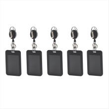 5PCS Work Permit Card Set - Rope Retractable Neck Hanging Document Card Set - Chest Tag Access Control Protective Set