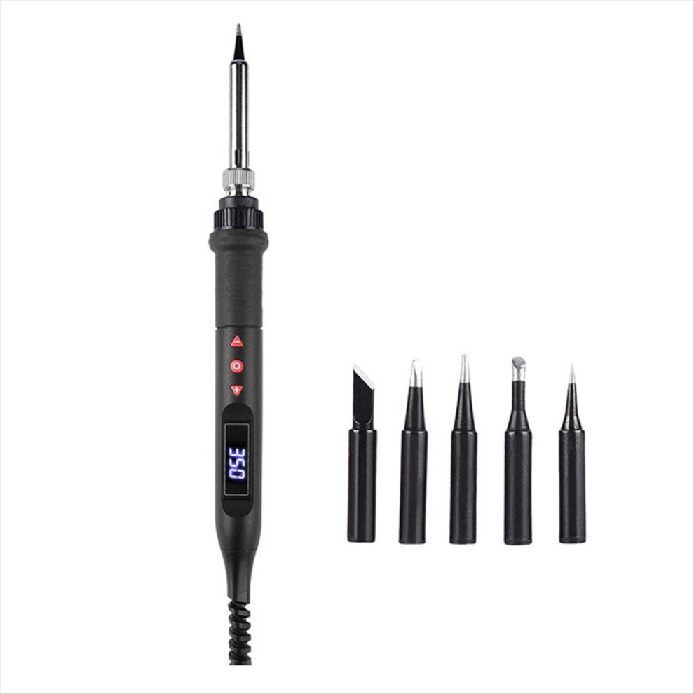 80W Soldering Iron Kit Adjustable Temperature Lcd Screen Soldering Welding Tool Soldering Iron Tip Tweezers Eu Plug 4851810643927