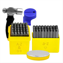 Metallstempel-Set – Buchstabenstempel-Set, Metallstempel für die Schmuckherstellung, Lederstempel-Set aus Stahl, Zahlen- und Buchstabenstempel-Set