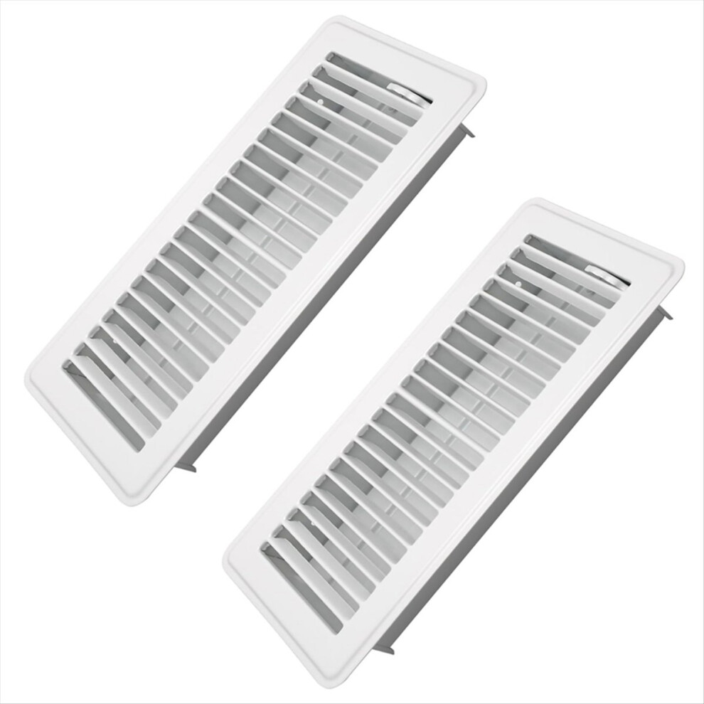 Floor Register 4X10inch 2Pack Metal Floor Vent Covers - Walkable Vent Covers For Home Floor - Air Vent Covers 4851810660344