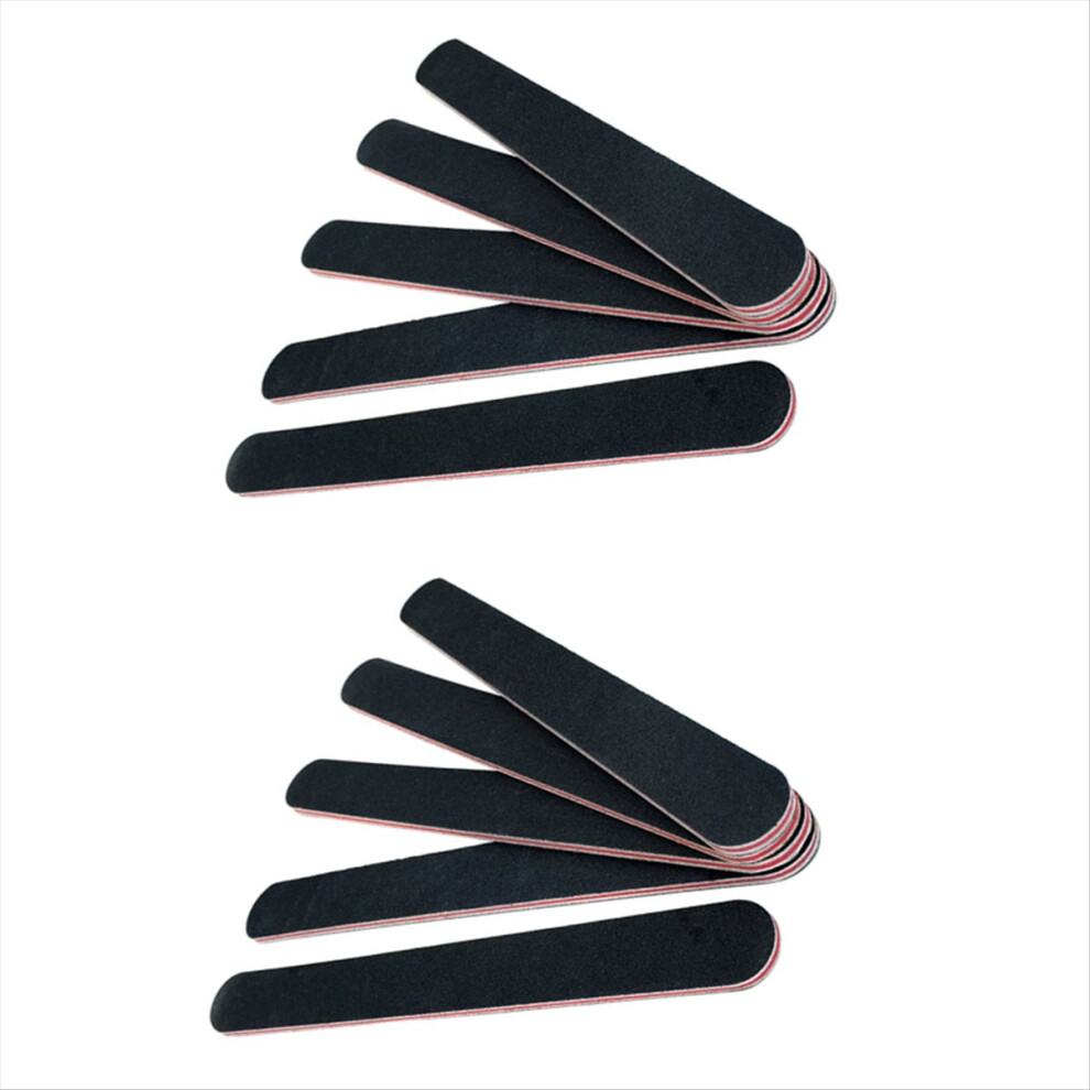 10Pcs Mini Black Double-Sided Nail File With Sandpaper Strips For Nail Buffing And Smoothing 4851810649011