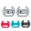 Lot de 2 poignées de volant de course pour manette Switch, accessoires de jeu (blanc). 3