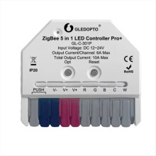 -C-301P ZigBee3.0 Pro+ Ultra Mini 5-in-1 LED-Streifen-Controller mit App- und Sprachsteuerung für RGBCCT RGBW WWCW LED-Streifen