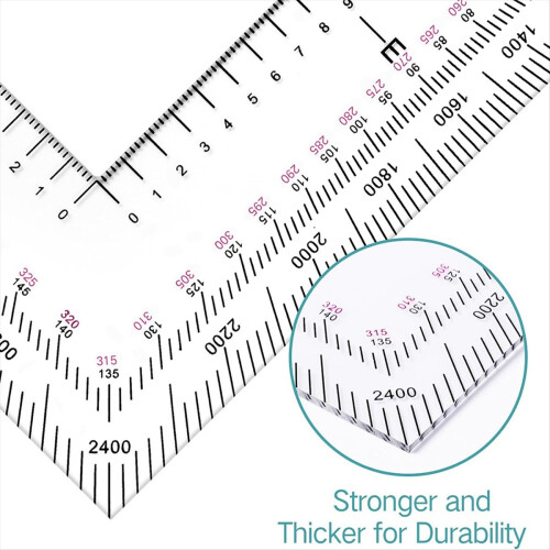 5 Inch Map Protractor Utm/Mgrs Coordinate Scale Map Perfectly Cut Land Navigation Protractor 1
