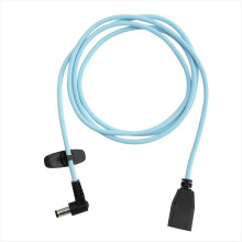 Mannelijke naar DC5521 siliconen voedingskabel voor FPV-bril batterijaansluiting blauw