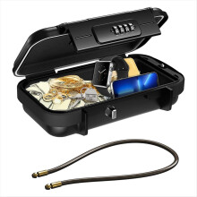 Cassaforte portatile per viaggi, cassaforte di sicurezza con combinazione e codice, mini cassaforte da viaggio antifurto impermeabile B