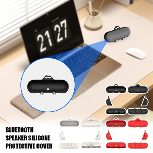 For Pill (2024 Release) Bluetooth Speaker Silicone Protective Cover to Prevent Falling Red 2