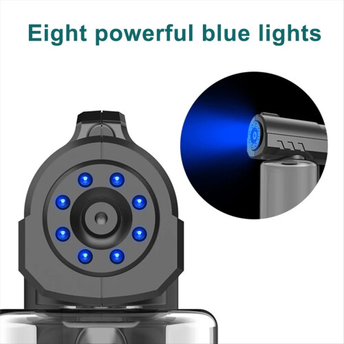 Wireless Electric USB Nano Disinfect Atomizer with Blue Light Steam Atomizer Functionality for Home Security White 1
