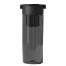 Eenvoudige magnetische theekop, zomerse sportbeker, koele zomerbeker met scheiding voor thee en water, stijlvolle magnetische beker, zwart.