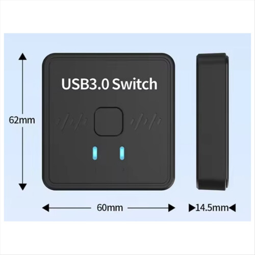 USB 3.0 Printer Sharer Switch USB 3.0 Bidirectional Switcher 2 in 1 Out 2 Computers Share 1 Printer Keyboard Mouse USB 2