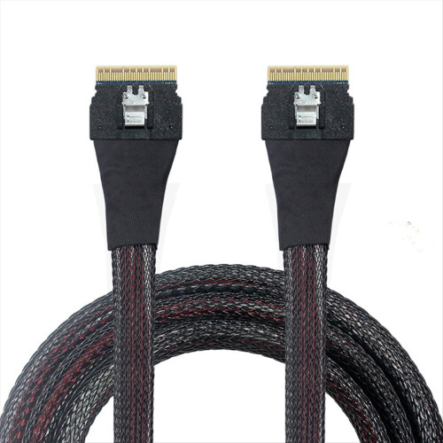 Server High-Speed Cable SFF-8654 Slim SAS to PCI-E Slimline SAS 4.0 SFF-8654 8i 74pin Host Server Disk Array Data Cable 1