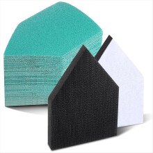 80 stuks schuurpapier voor detailsschuurmachine en 2 schuurpads, compatibel met korrelgroottes M-12, 80, 120, 150, 180 en 240.