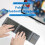 Portable Bluetooth Wireless Touchpad Keyboard,Tri-Foldable Rechargable Wireless Keyboard for PC Laptop Tablet 5