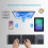 Portable Bluetooth Wireless Touchpad Keyboard,Tri-Foldable Rechargable Wireless Keyboard for PC Laptop Tablet 6