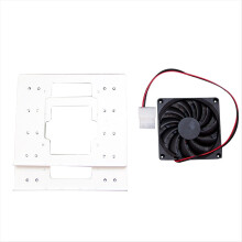 4x3,5 inch HDD-beugel voor pc-behuizing, mechanische harde schijfhouder met ventilatorkoeling, stapelbare uitbreiding, geschikt voor 4 harde schijven.