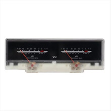 Dubbele VU-meter stereo audioversterker printplaat dB geluidsniveau-indicator meter instelbare achtergrondverlichting met driver