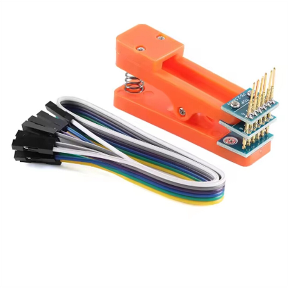 Test Stand Pcb Clip 2.54Mm Spacing Clamp Burning Fixture Probe Pogo Pin Download Program Burn 6P Cable 4854133816757