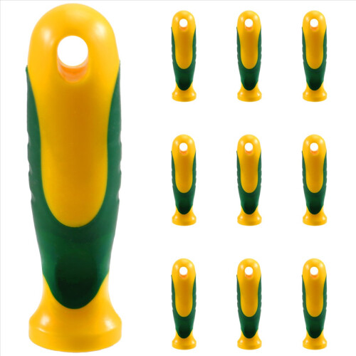 10Pcs Rubber File Handle Rectangular Hole Ergonomic Handles for 4inch Flat and Half File 2