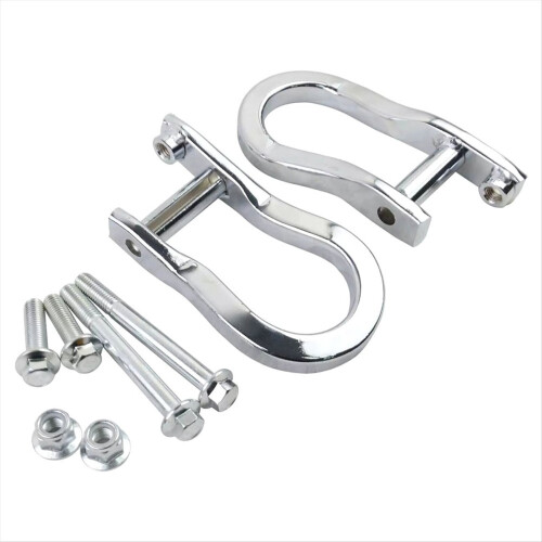 2Pcs Chrome Tow Hooks Trailer Hook Kit for 1500 2007-2019 84072462
