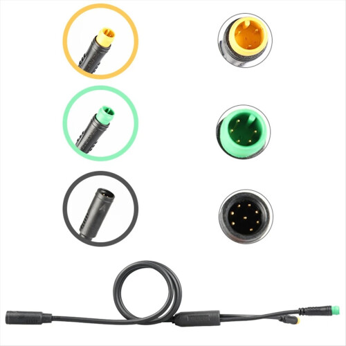 1T2 Transfer Waterproof Cable Thumb Throttle Cable Display for BBS01/02B Thumb Throttle 1