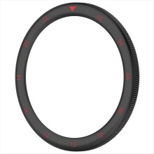 Metalllünette, Gehäuseabdeckung aus Metall, Ersatzlünette für Apple Watch S4 ESIM/S3 ESIM, Schwarz & Rot