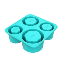 Gefriergeeignete Silikon-Eiswürfelform mit Deckel, hohles Zylinderdesign, 4-Loch-Design, einfache Handhabung