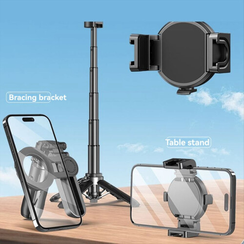 Magnetic Design Mini Bluetooth Portable Telescopic Multi Functional Tripod Phone Selfie Stick 2