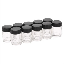 Flacone in vetro per aerografo per nail art, flacone cosmetico per vernice aerografo da 22 cc, accessori per aerografo, 10 pezzi