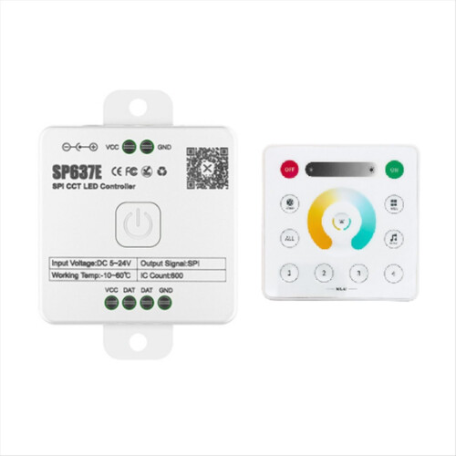 Controller doppio And-SP637E SPI DC5-24v con supporto per telecomando e telecomando touch 2.4G