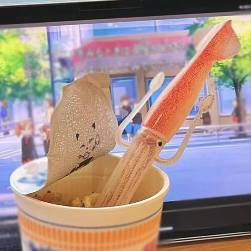 2PCS Noodle Fork,Octopus Shape Noodle Fork,Plastic SquidFork,Fun Kitchen Gadgets,Heat- Silicone Utensil 1