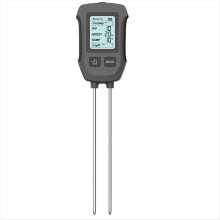 5-in-1 bodemtester met pH-, vocht- en temperatuurmeter, digitaal LCD-scherm, warmte- en metaalsensor en vochtigheidsmeter voor planten en tuinieren.