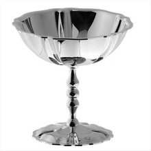 Eisbecher aus Edelstahl, Dessertbecher, Retro-Puddingbecher mit hohem Fuß, elegante Tischdekoration für Hochzeiten