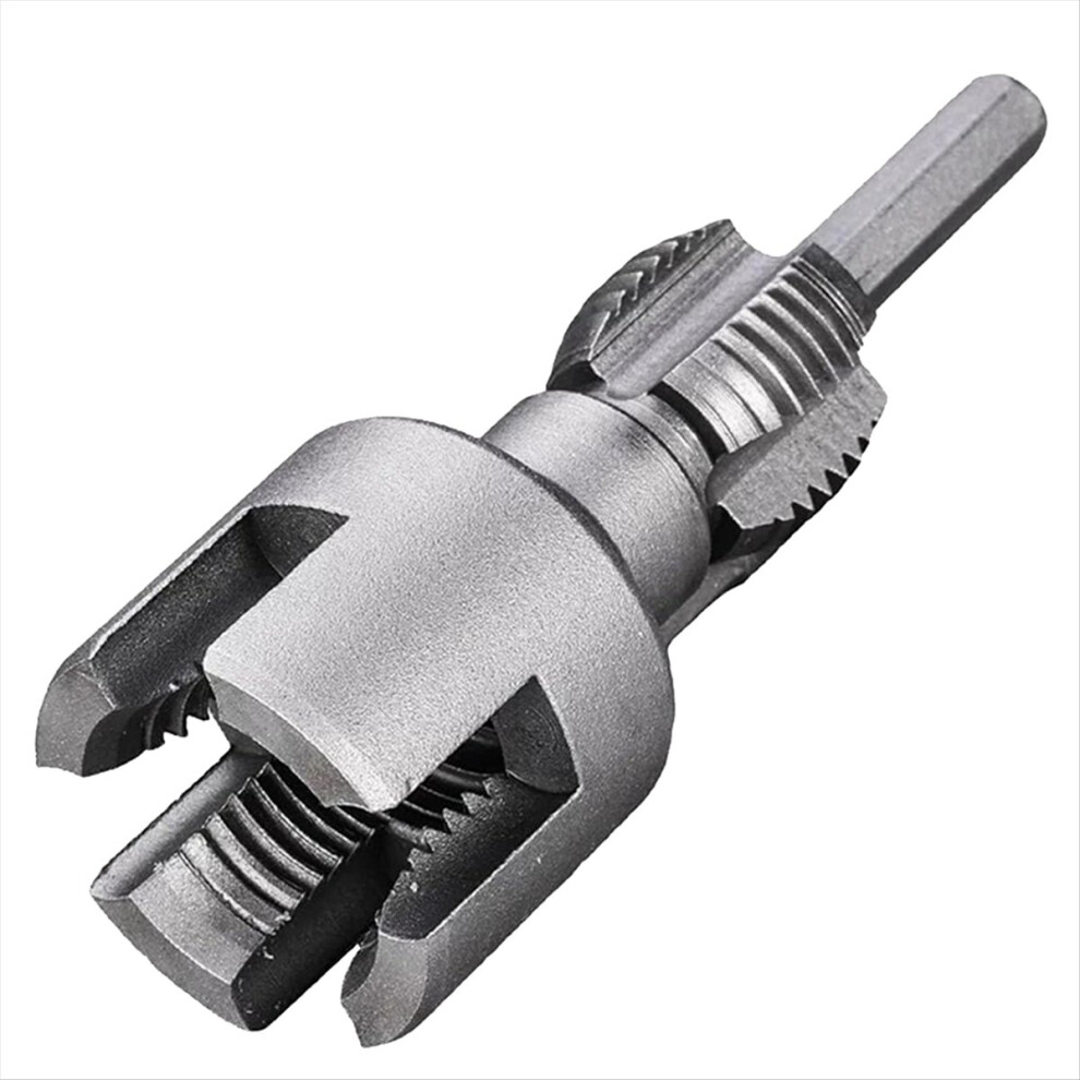 Integrated Internal & External Pipe Threading Tool, Electric Drill Compatible Pvc Pipe Threader Kit, 3/4Inch 4851755686836