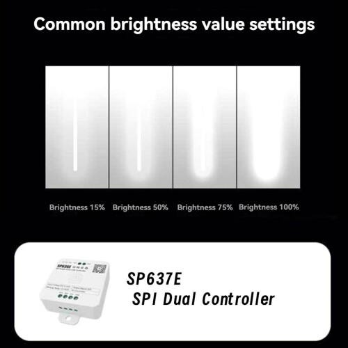 Controller doppio And-SP637E SPI DC5-24v con supporto per telecomando e telecomando touch 2.4G 1