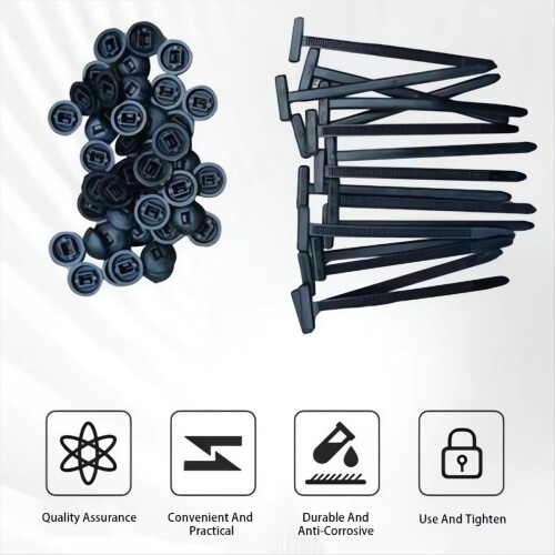 Nylon Universal Cable Tie Buckle Upgrade Multipurpose Plastic Cable Ties Tool Heavy Duty Self Locking 50PCS 1