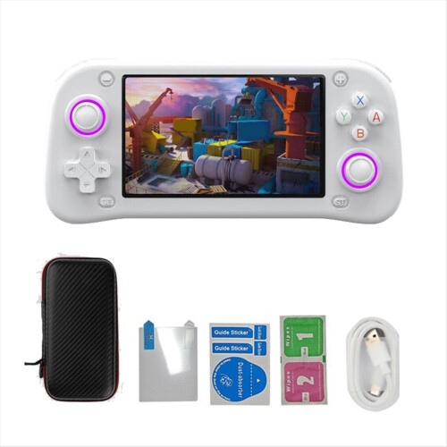 XF43 Retro Handheld Game Console 4.3in IPS Screen Open Source Linux Game Player RK3128 Chip Pocket Video Player White