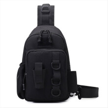 Fishing Lure Chest Bag with Rod Holders Waist Bag Molle Bait Storage Rucksack Outdoor Hiking Storage Fanny Pack