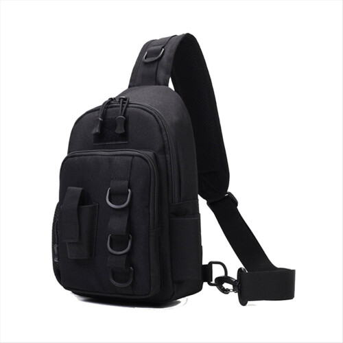 Angelköder-Brusttasche mit Rutenhaltern, Hüfttasche, Molle-Köderaufbewahrungsrucksack, Outdoor-Wandertasche 2