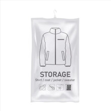 Hangende vacuüm opbergzakken, ruimtebesparende hangende opbergzakken, hangende opbergzakken voor kleding zoals pakken, jurken en jassen.