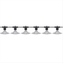 6 LED-groeilampen voor buiten, waterdicht, volspectrum, kasverlichting voor planten, 6,4 meter, verstelbare EU-stekker