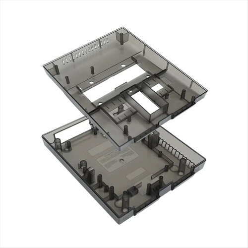 Transparent Shell Replacement Case Substitute Accessories for SNES Console Super Transparent Black 1